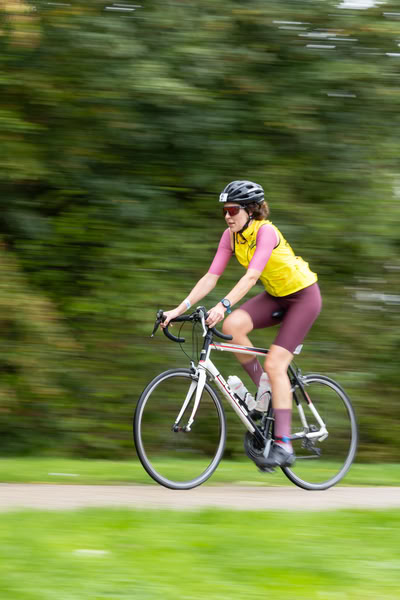 A competitor on the bike course.